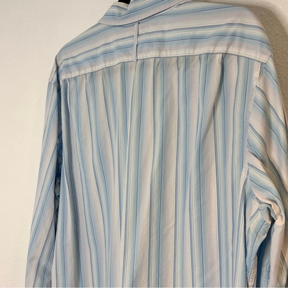 Banana Republic Blue Striped Dress Shirt Size XL 17- 17 1-2 - Picture 4 of 6